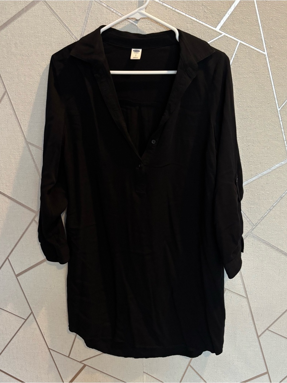 Old Navy Black Women's Button-Front Tunic